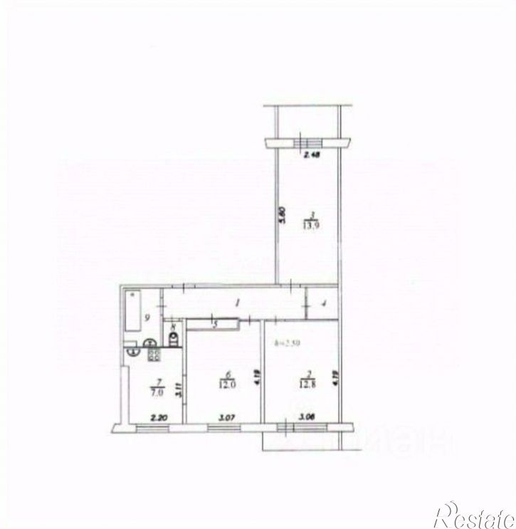 3-комн квартира Кольский пр-кт, 136 5,  д. 136 5,  к. 5