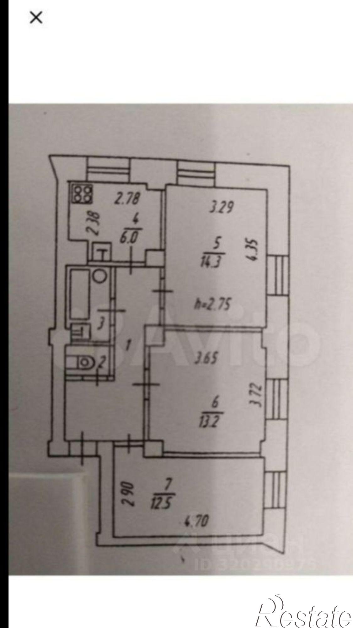 Купить квартиру за 3 600 000 рублей на Арктический переулок, 6