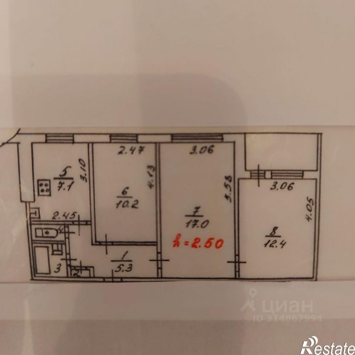 3-комн квартира Кольский проспект, 202,  д. 202
