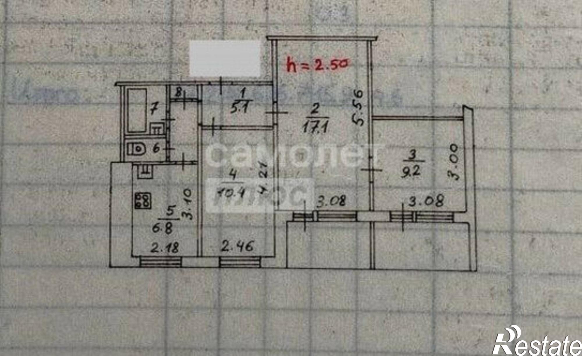 Купить квартиру за 5 100 000 рублей на Кольский проспект, 43