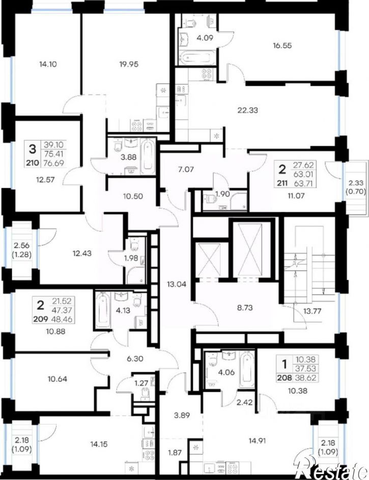 1-комн квартира в новом доме Морская улица