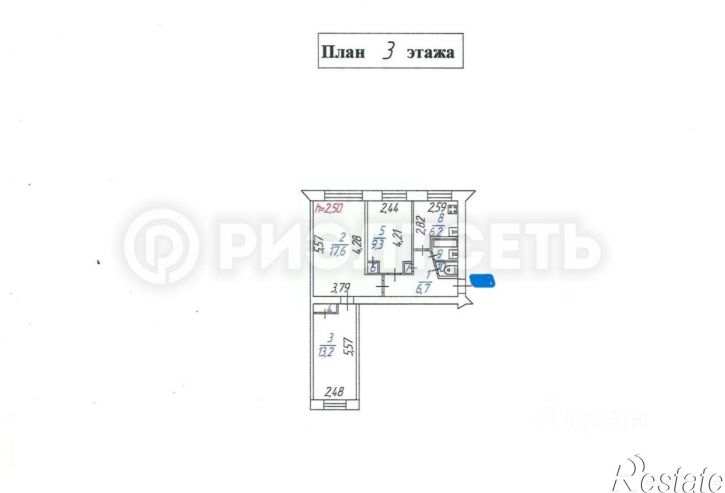 3-комн квартира Заводская улица, 3,  д. 3