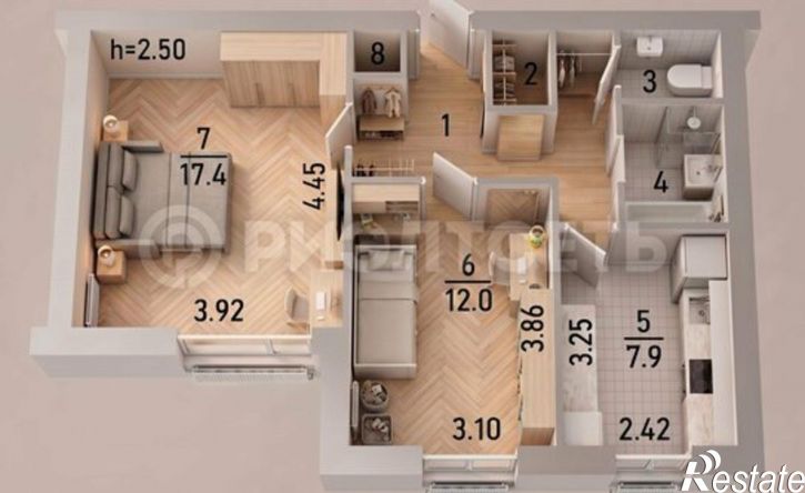 2-комн квартира Морская улица, 3,  д. 3