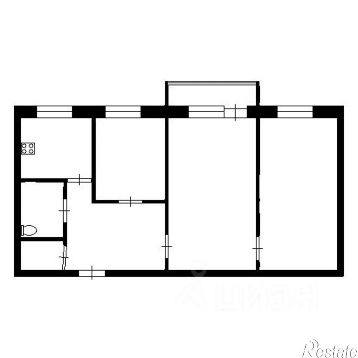 3-комн квартира улица Академика Книповича, 49 к4,  д. 49 к4