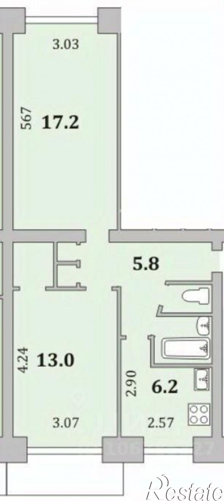 2-комн квартира улица Радищева, 22,  д. 22