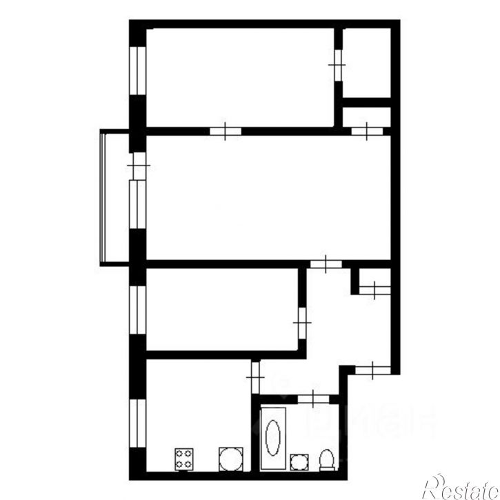 3-комн квартира улица Николаева, 8,  д. 8
