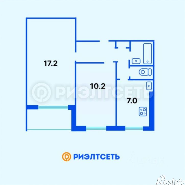 2-комн квартира проезд Михаила Бабикова, 7,  д. 7