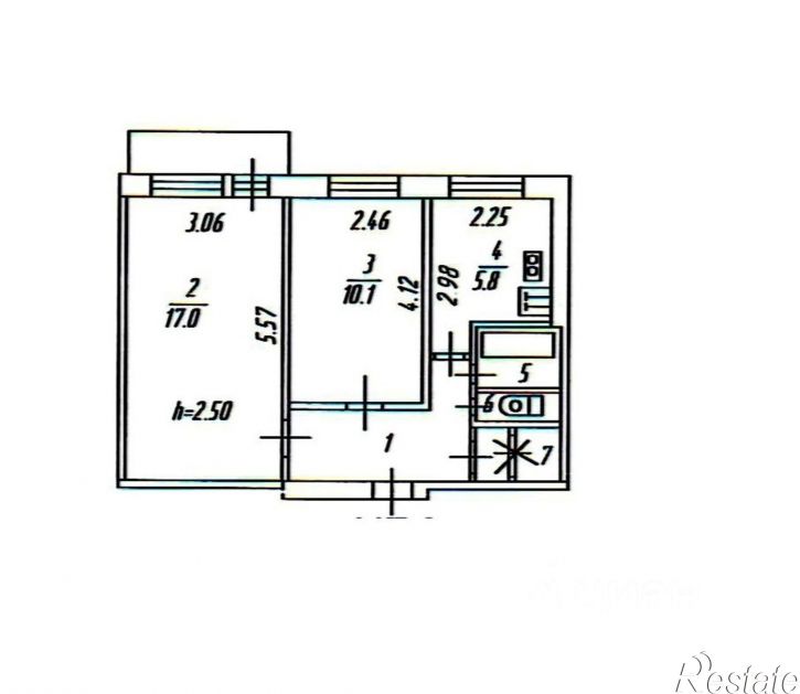 2-комн квартира Кольский проспект, 34,  д. 34