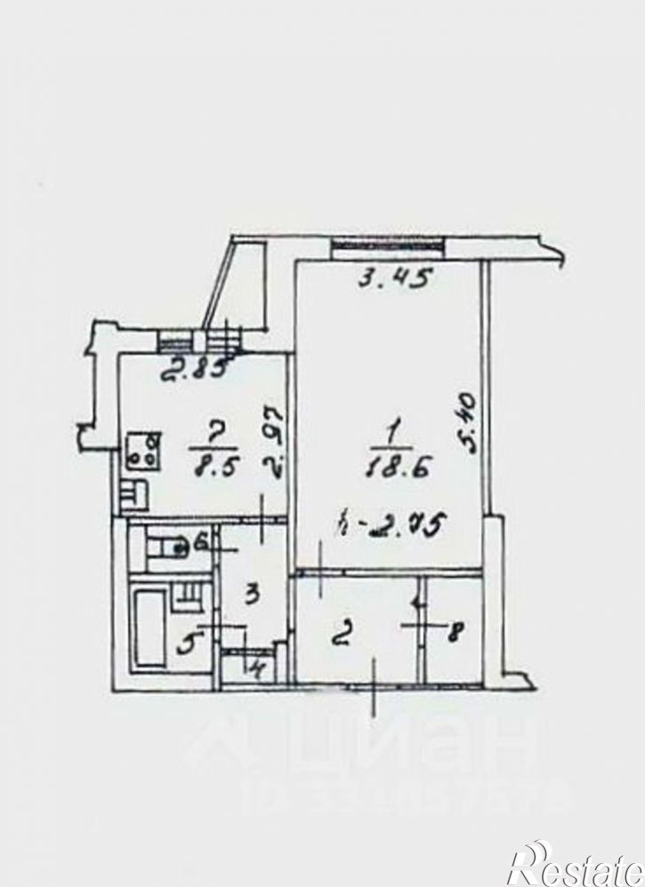 1-комн квартира ул Старостина, 61 1,  д. 61 1,  к. 1