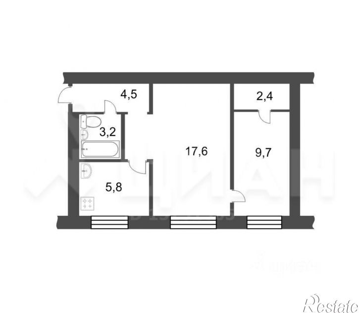 2-комн квартира ул Полухина, 16,  д. 16