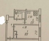 3-комн, 56кв м, этаж 5/5 пр-кт Кирова, 15