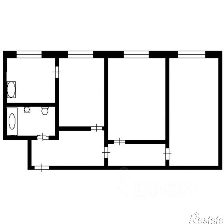 3-комн квартира ул Капитана Буркова, 33,  д. 33