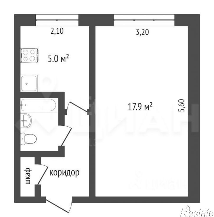 1-комн квартира ул Магомета Гаджиева, 11,  д. 11
