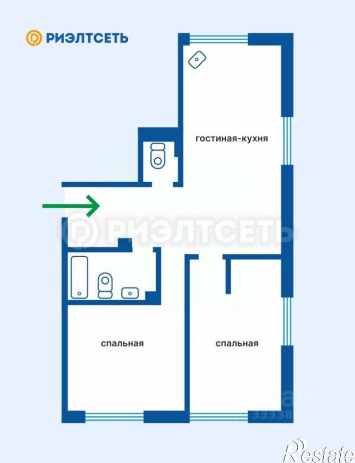 3-комн квартира проезд Михаила Бабикова, 6А,  д. 6А