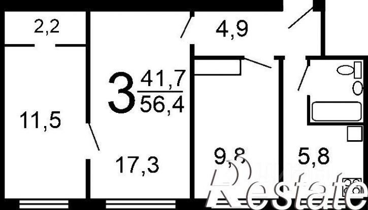 3-комн квартира улица Старостина, 34,  д. 34